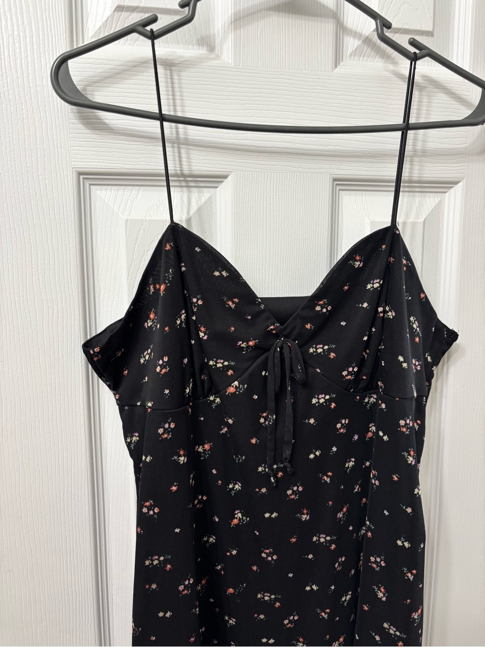 Rue 21 Floral Mesh Hem Slip Dress Size XL Y2K Cottagecore Grunge Mini Dress - Picture 3 of 8